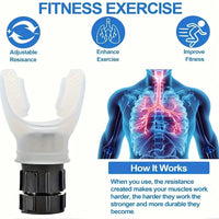 Breathing Exercise Device for Lungs, Breathing Exerciser Trainer, Deep Breathing Lung Exerciser Device, Adjust Resistance Improve Lung Capacity Handheld Lung Expansion Training Tool